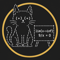 Hypercatculus logo: a seated cat made of crisp white ASCII characters on dark charcoal.